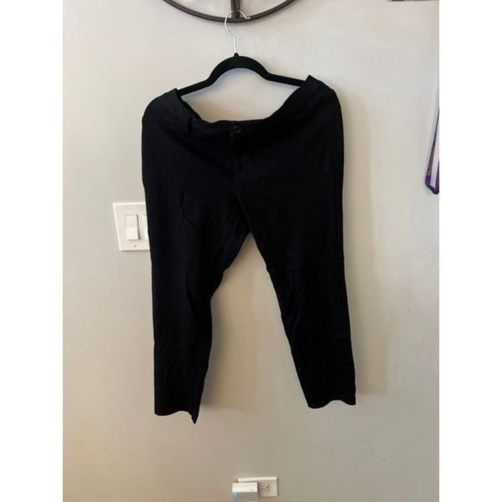 Ann Taylor StraightLeg Pant black Cotton Stretch 14 petite